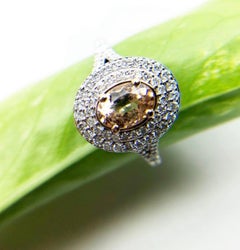 Morganit-Diamant-Verlobungsring aus 18 Karat Gold