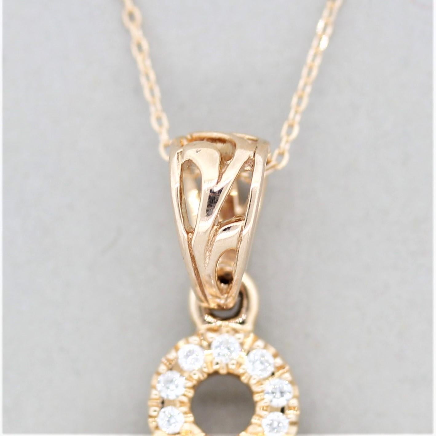 Morganite Diamond Gold Pendant In New Condition In Beverly Hills, CA