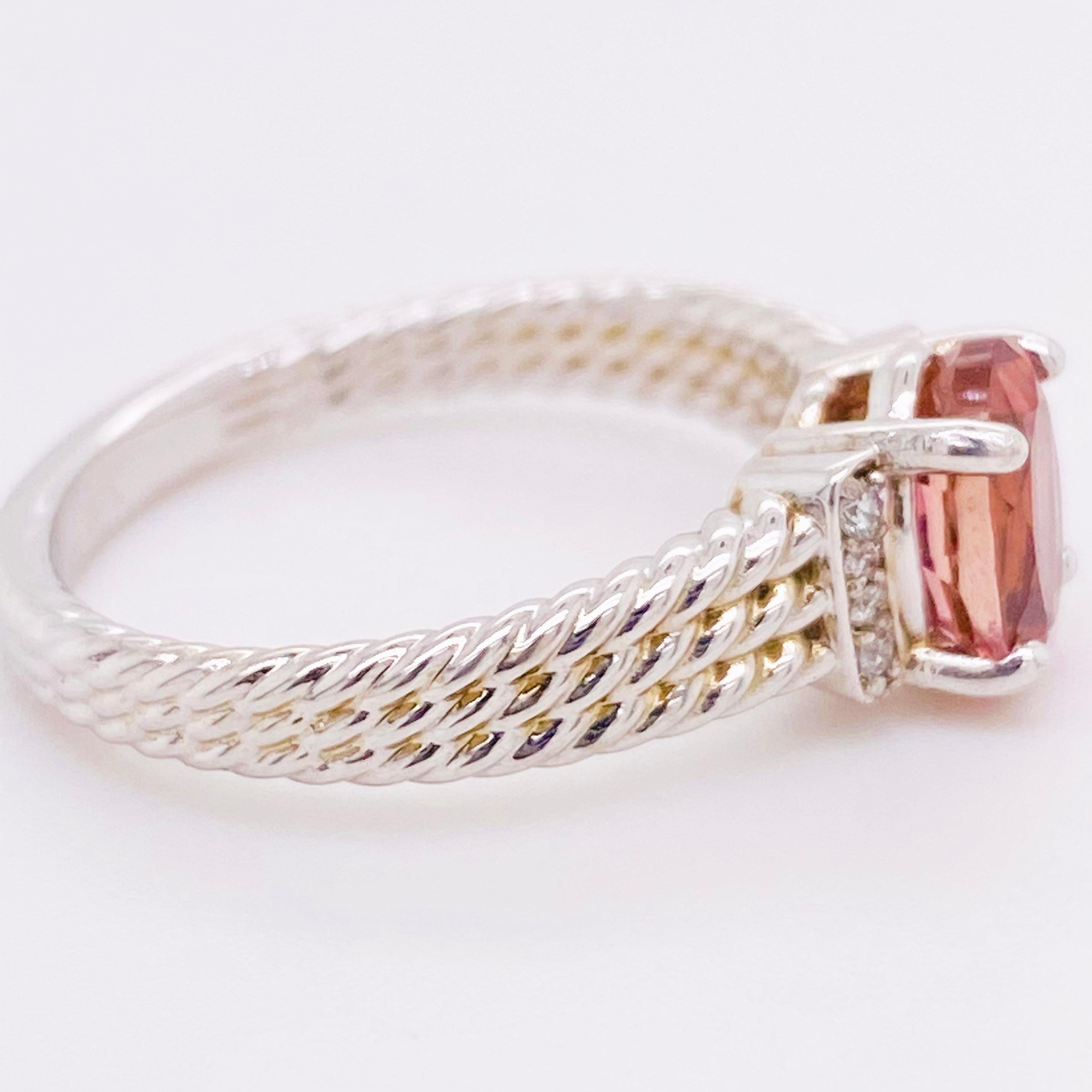 oval engagement ring with twisted band