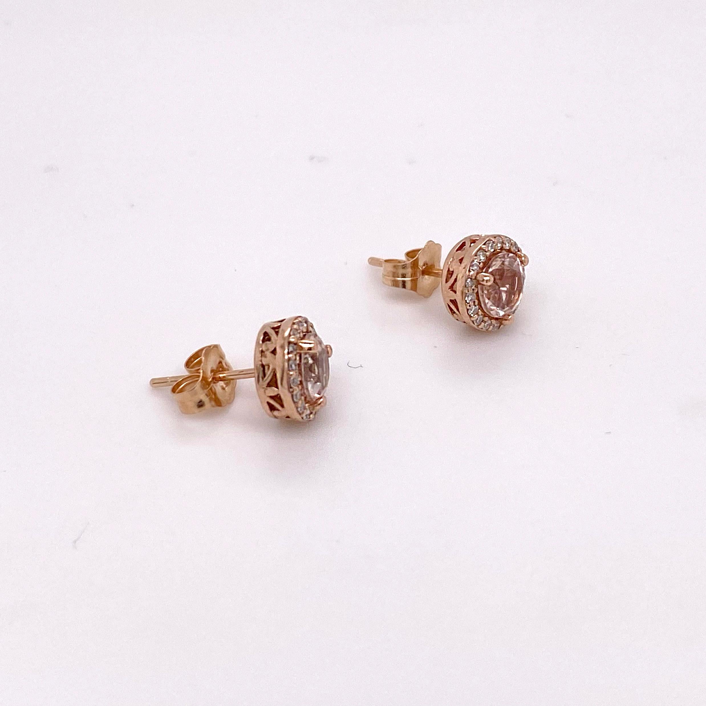 .75 carat diamond earrings on ear