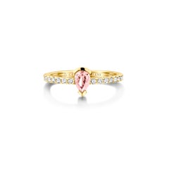 Morganite Diamond White Gold Engagement Ring