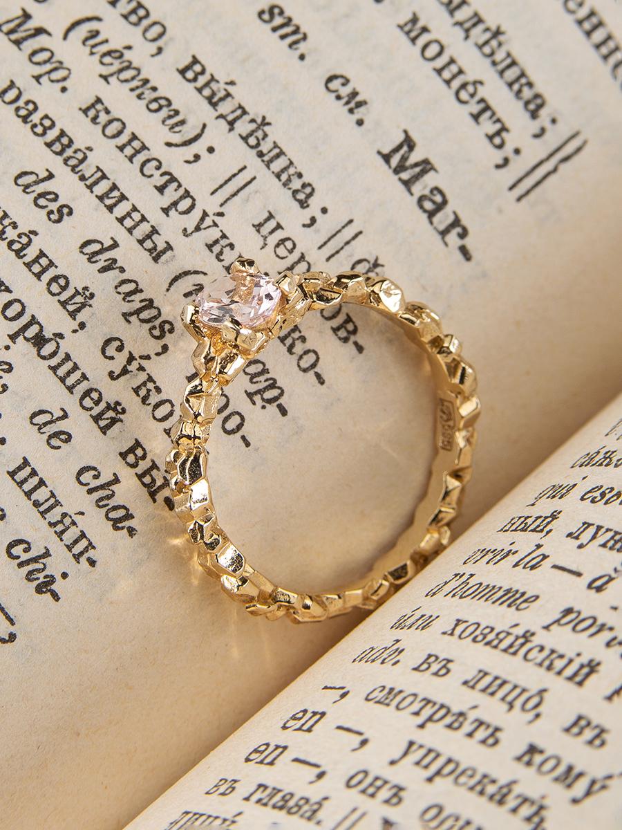 Morganite Gold Ring Crystals Oval Cut Gem Pink Beryl Unisex Engagement 5
