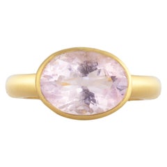 Ico & the Bird Fine Jewelry Anello in oro con morganite da 3,52 carati