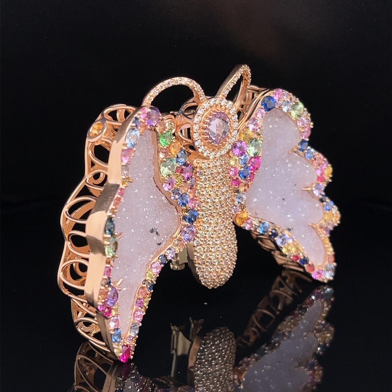 butterfly gemstone necklace