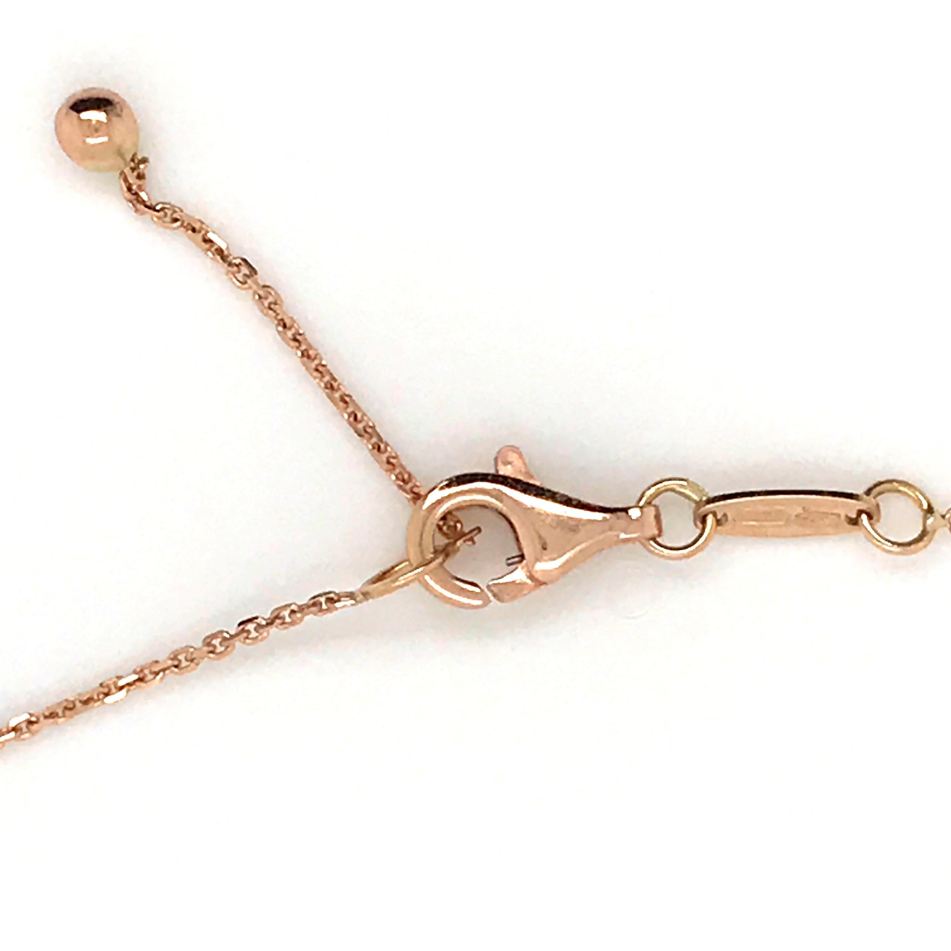 Morganite Pear Shape with Diamond on Pendant Necklaces Rose Gold 18 Karat 1
