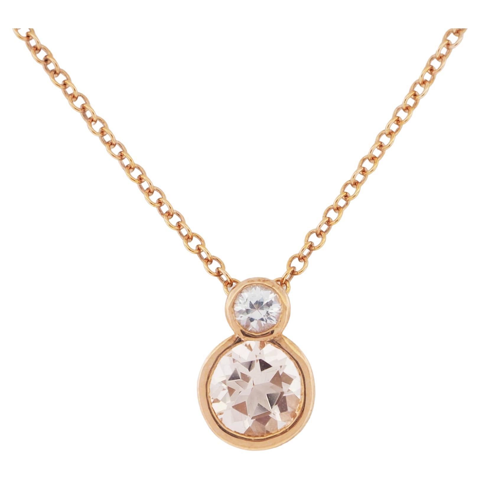 Bakelite & Morganite 14k Gold Reverie Pendant Necklace main image 1