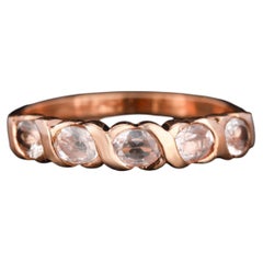 Bague Morganite 0.75 Carats Or Rose 9K