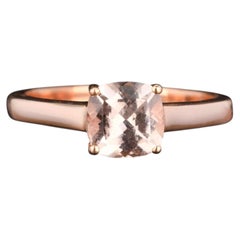Morganite Ring 1.2 Carats 9K Rose Gold