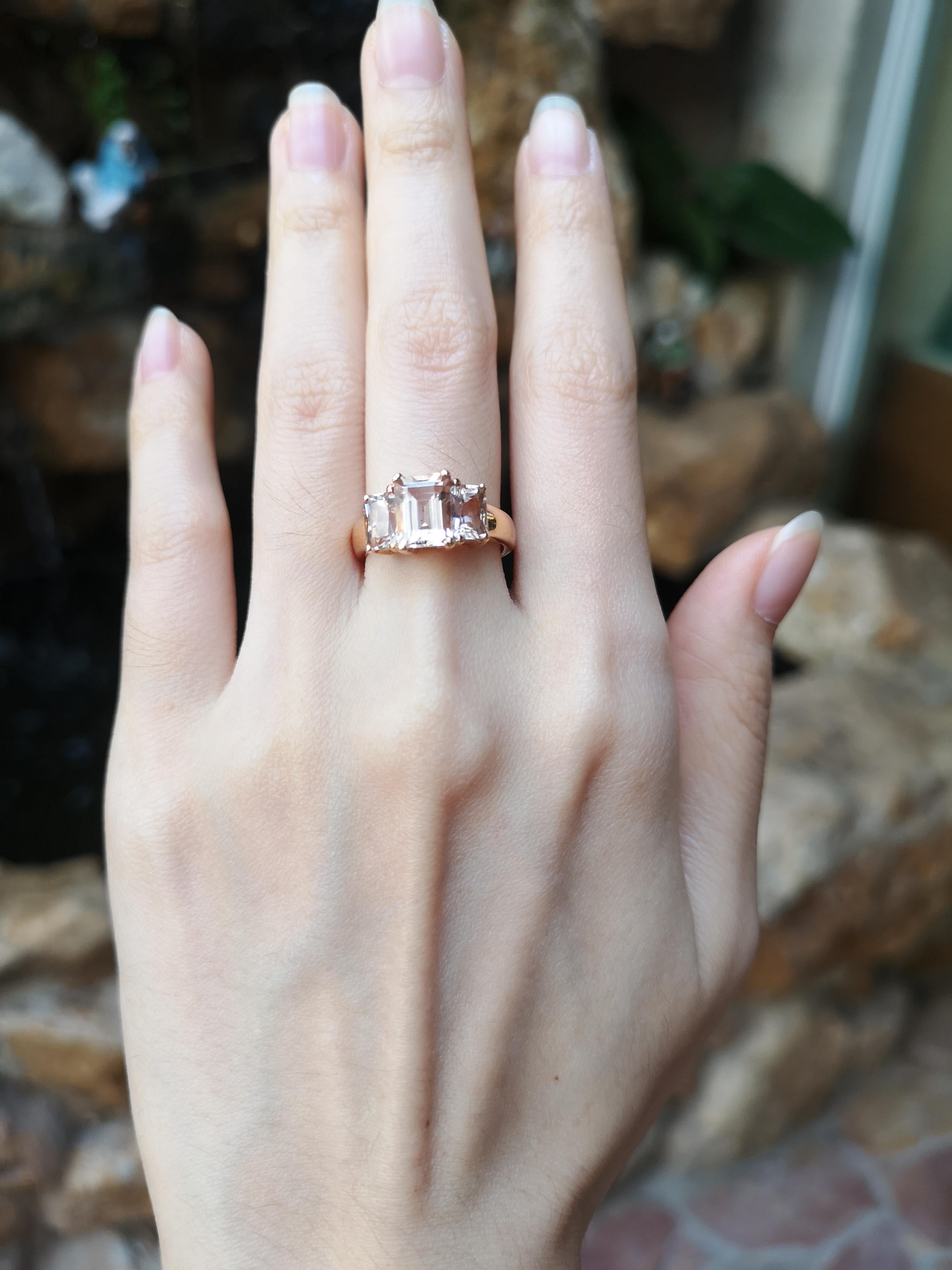 rose gold morganite ring set