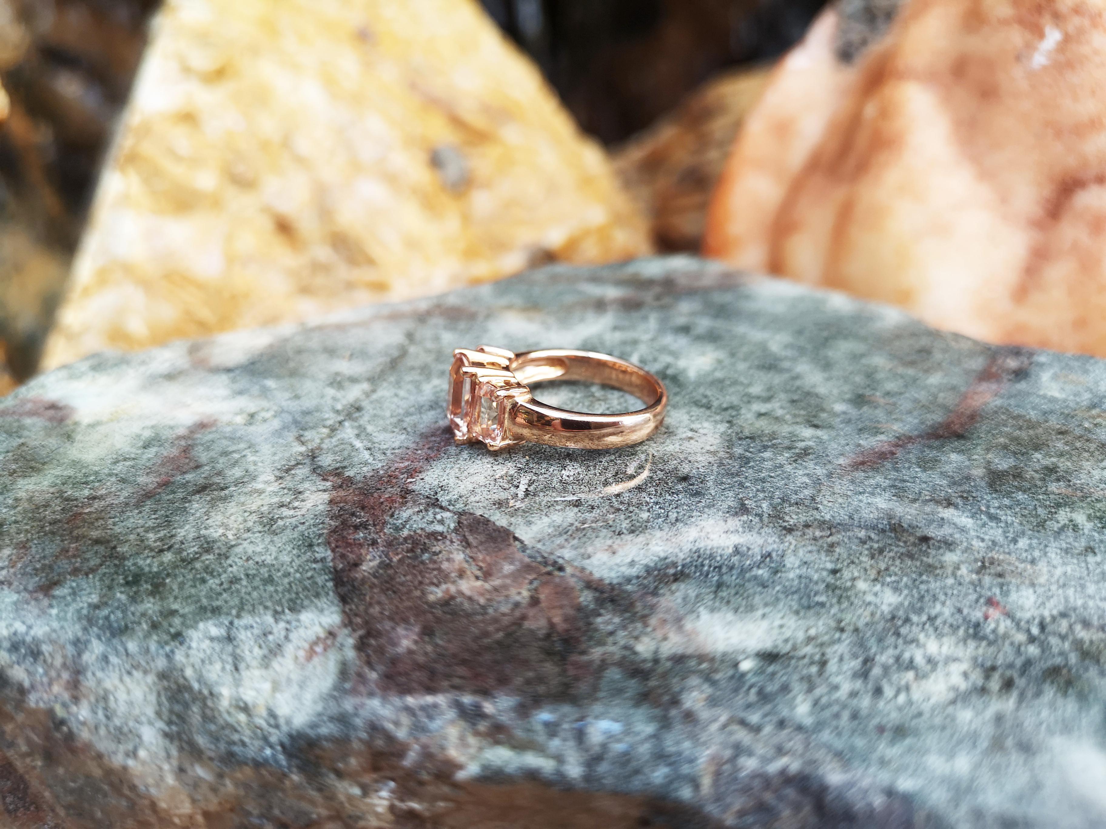 rose gold and morganite ring