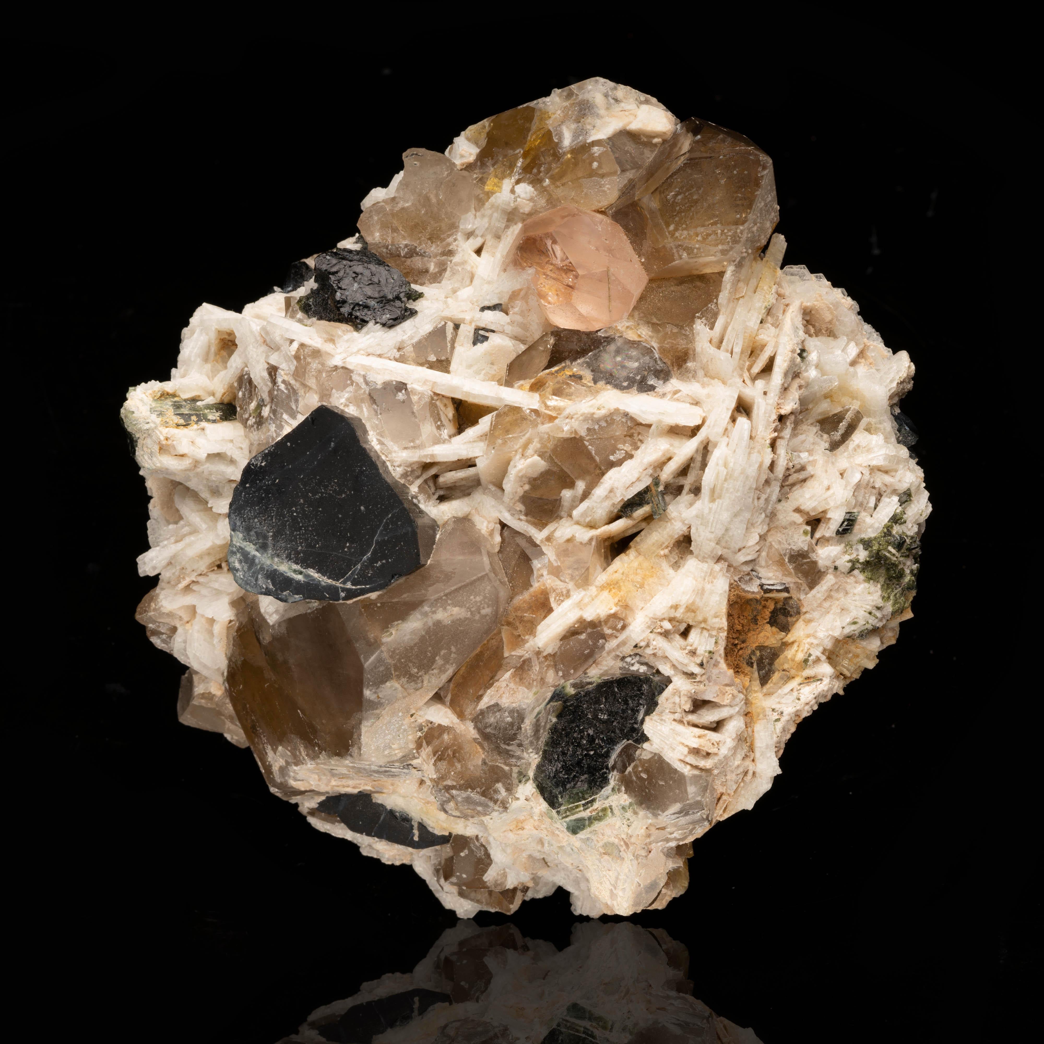 Pakistani Morganite with Topaz and Schorl on Albite From Pakistan For Sale