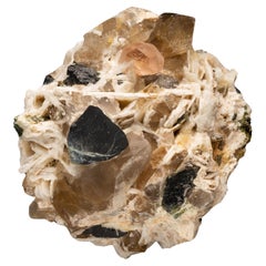 Morganita con Topacio y Schorl sobre Albita De Pakistán