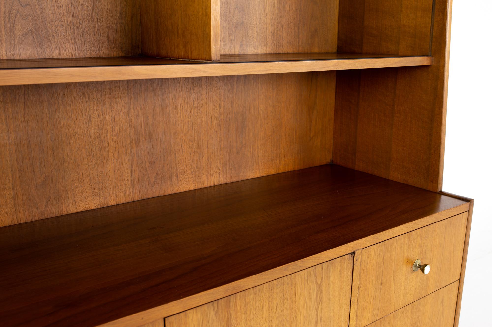 Morganton Mid Century Walnut China Cabinet 1