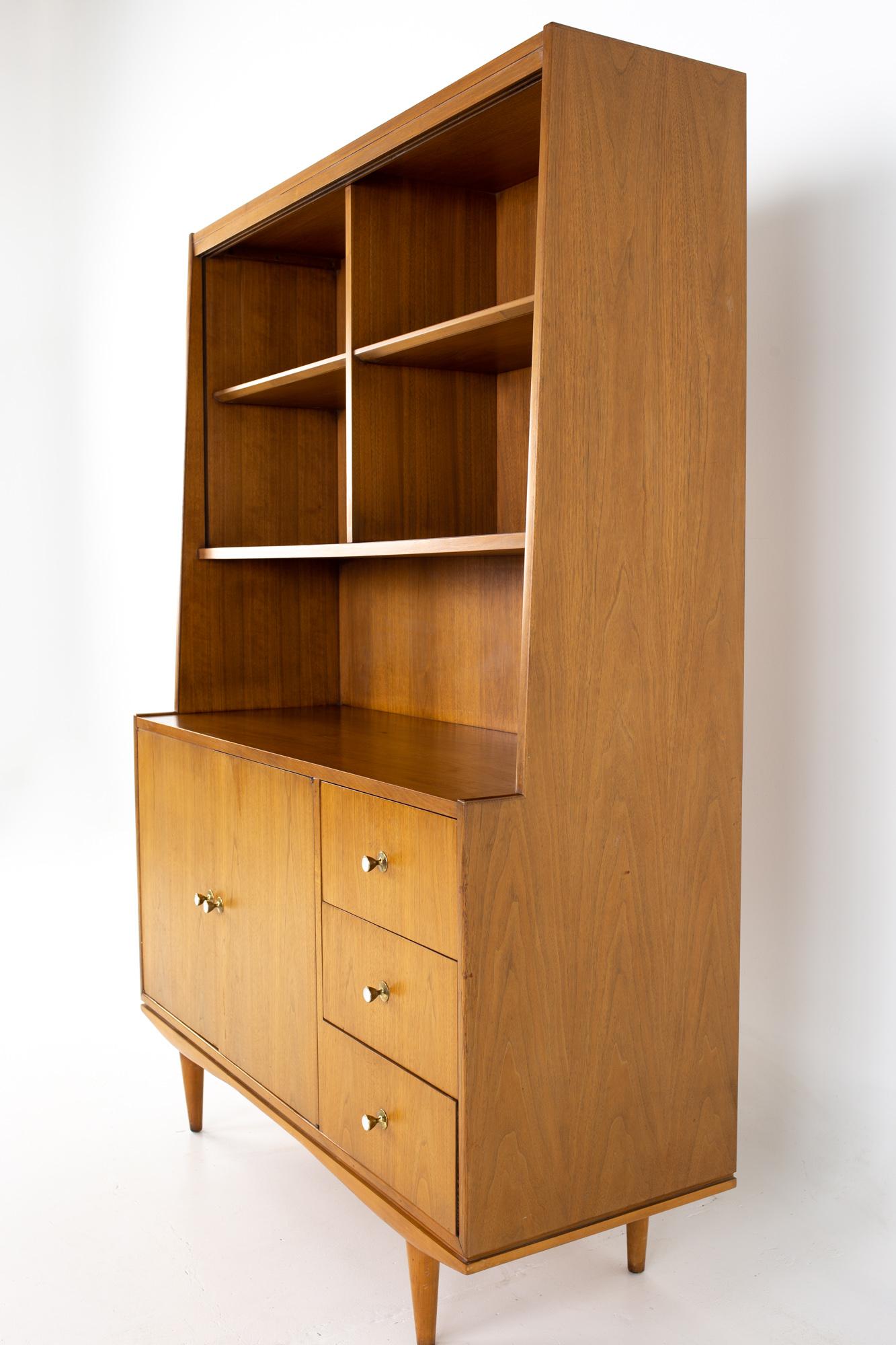 Mid-Century Modern Morganton Mid Century Walnut China Cabinet