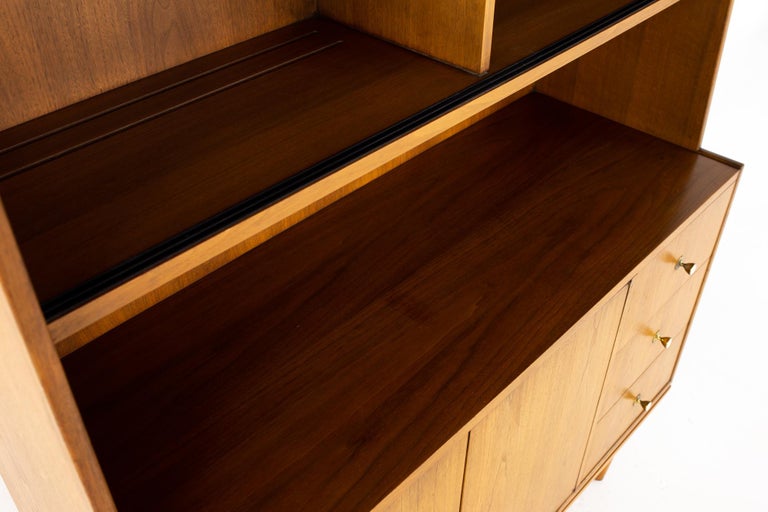 Mid Century Walnut China at 1stDibs