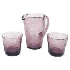 Morgantown Amethyst Crinkle Glassware Set Morgantown Amethyst Crinkle Glassware Set