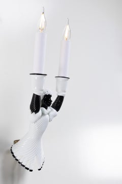 "Mori" de Fulvio Bianconi, pareja de apliques de vidrio soplado, 1948 - 1949, Italia