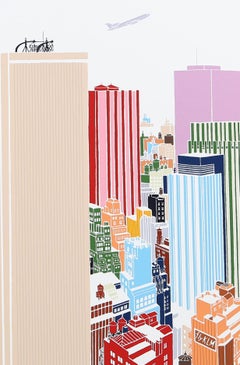 New York Skyline 4, Pop Art Screenprint by Mori Shizume