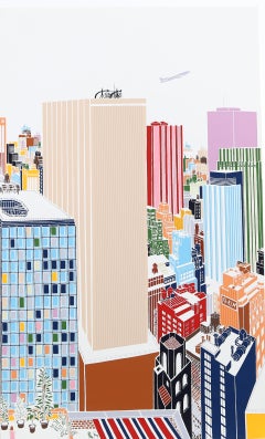 New York Skyline 4, Pop Art Screenprint by Mori Shizume