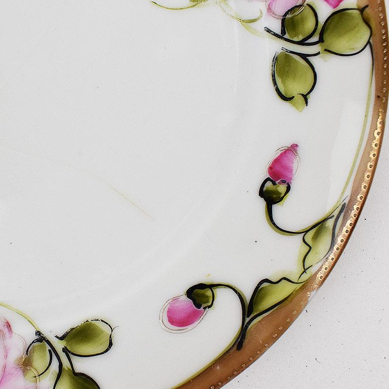 blue floral serving tray