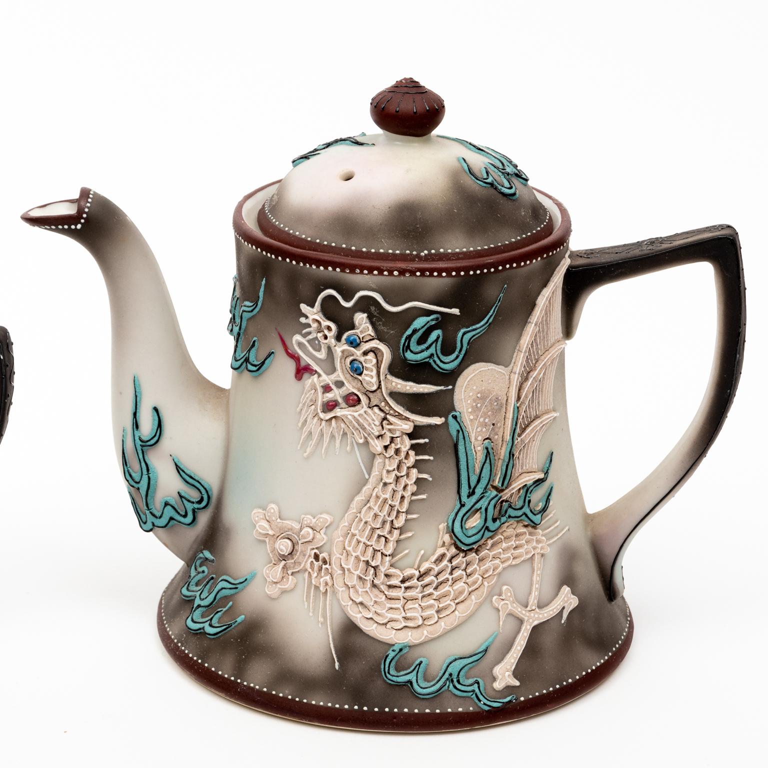 Porcelain Moriage Dragon Tea Set For Sale