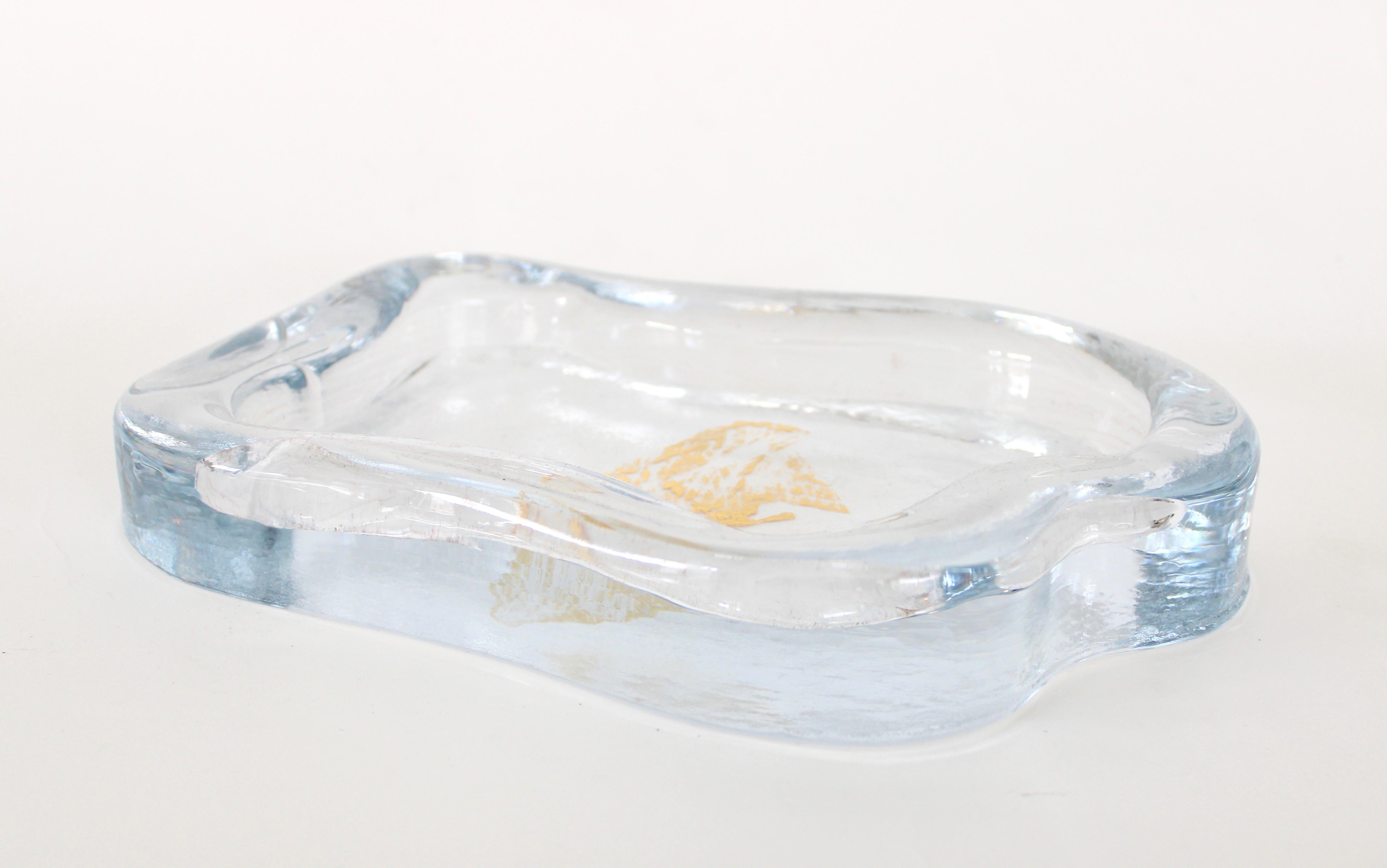 Moribana Venetian Murano glass dishes bowls or vide poches designed by Marie Rose Kahane for Yali Glass, 2019. Cast glass by Simone Cendesi. 
Each dish is inspired by the Venetian lagoons and in honour of water.
Venice is the home of Murano glass