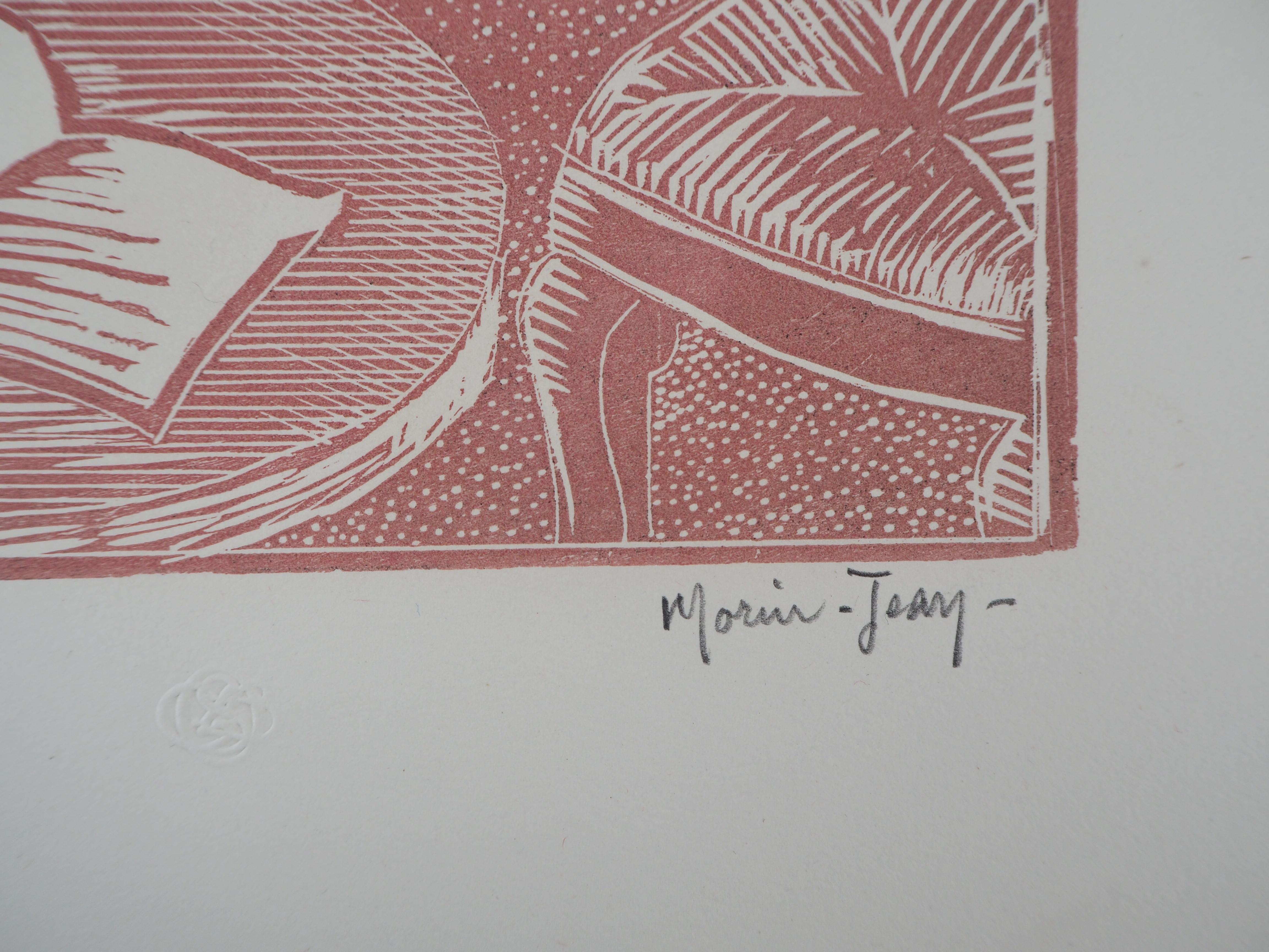 Poem : The Happiness of this World - Original wooodcut, Handsigned & Numbered For Sale 1