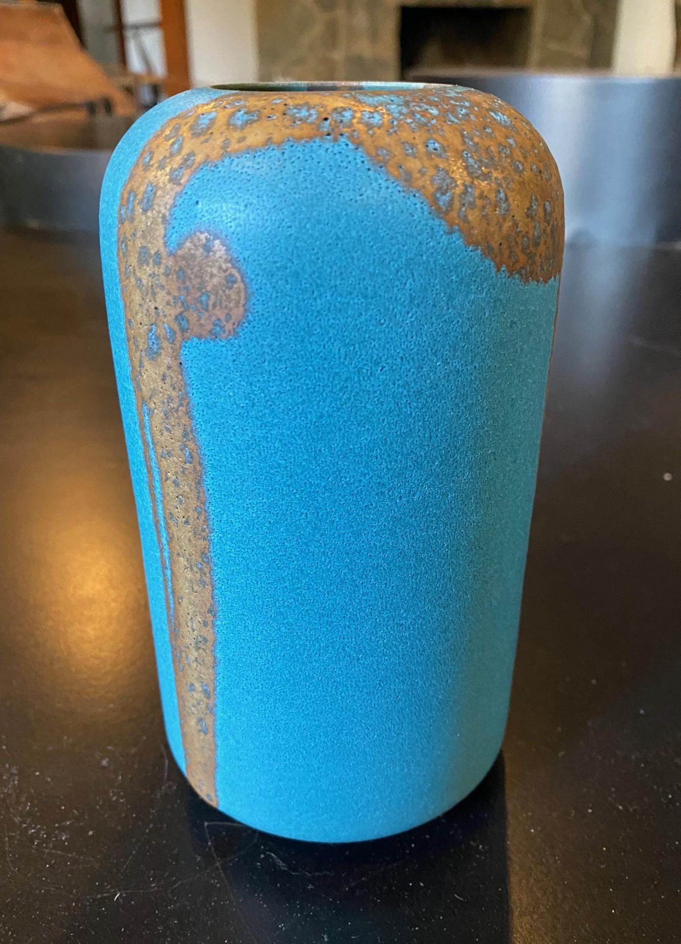 20th Century Morino Hiroaki Taimei Signed Japanese Studio Pottery Art Vase With Original Box