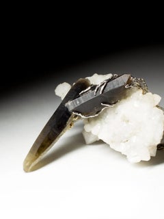 Morion crystal pendant Raw Black Quartz Gemstone Unisex protective amulet