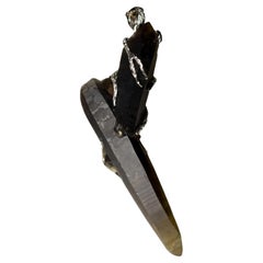 Pendentif en cristal de Morion Pierre précieuse Quartz noir Amulette protectrice unisexe