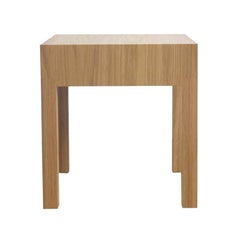 Moris Solid Wood Side Table with Folded Waterfall Apron