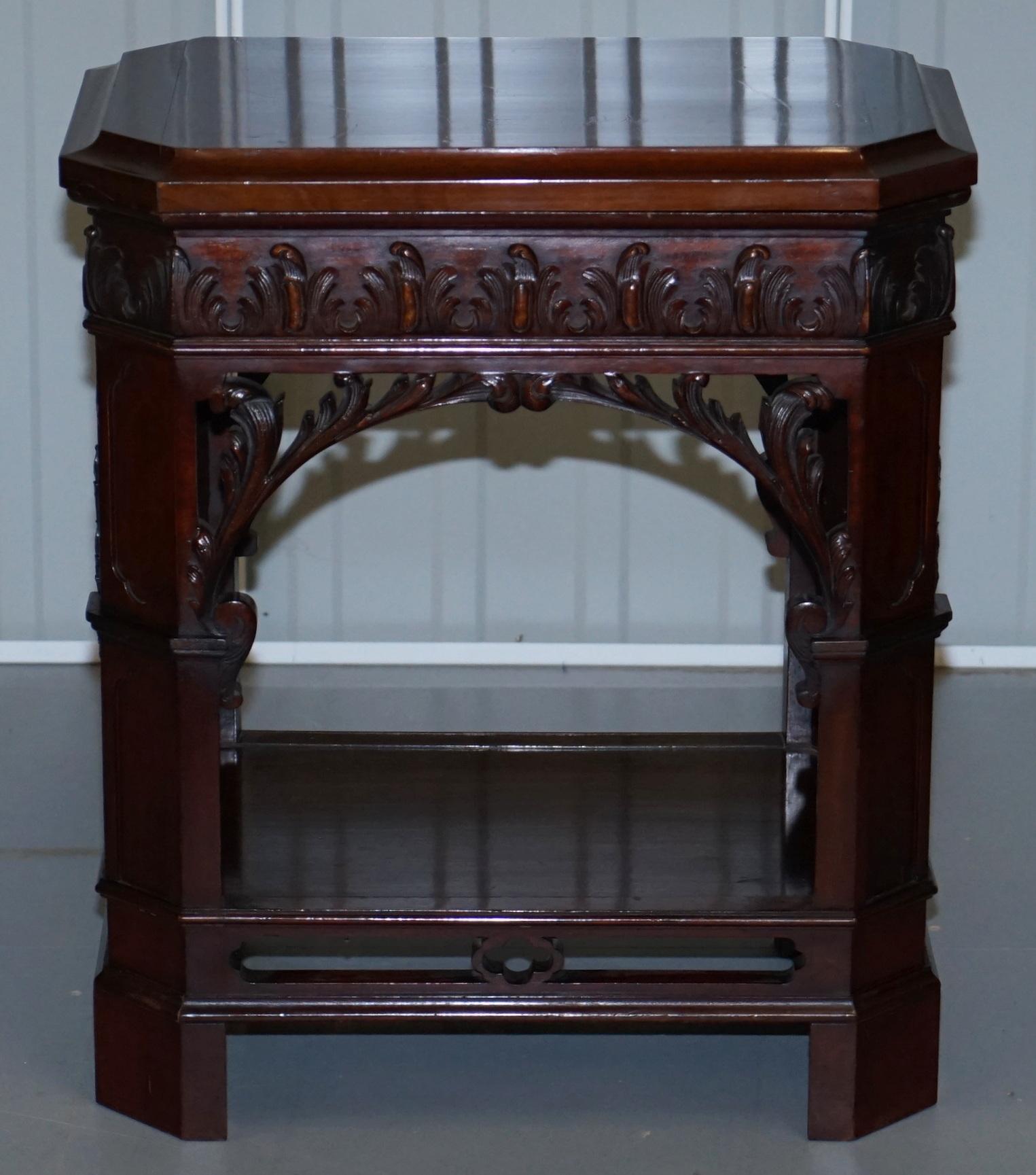 Victorian Morison & Co Edinburgh Chippendale circa 1840 Hardwood Revolving Display Stand