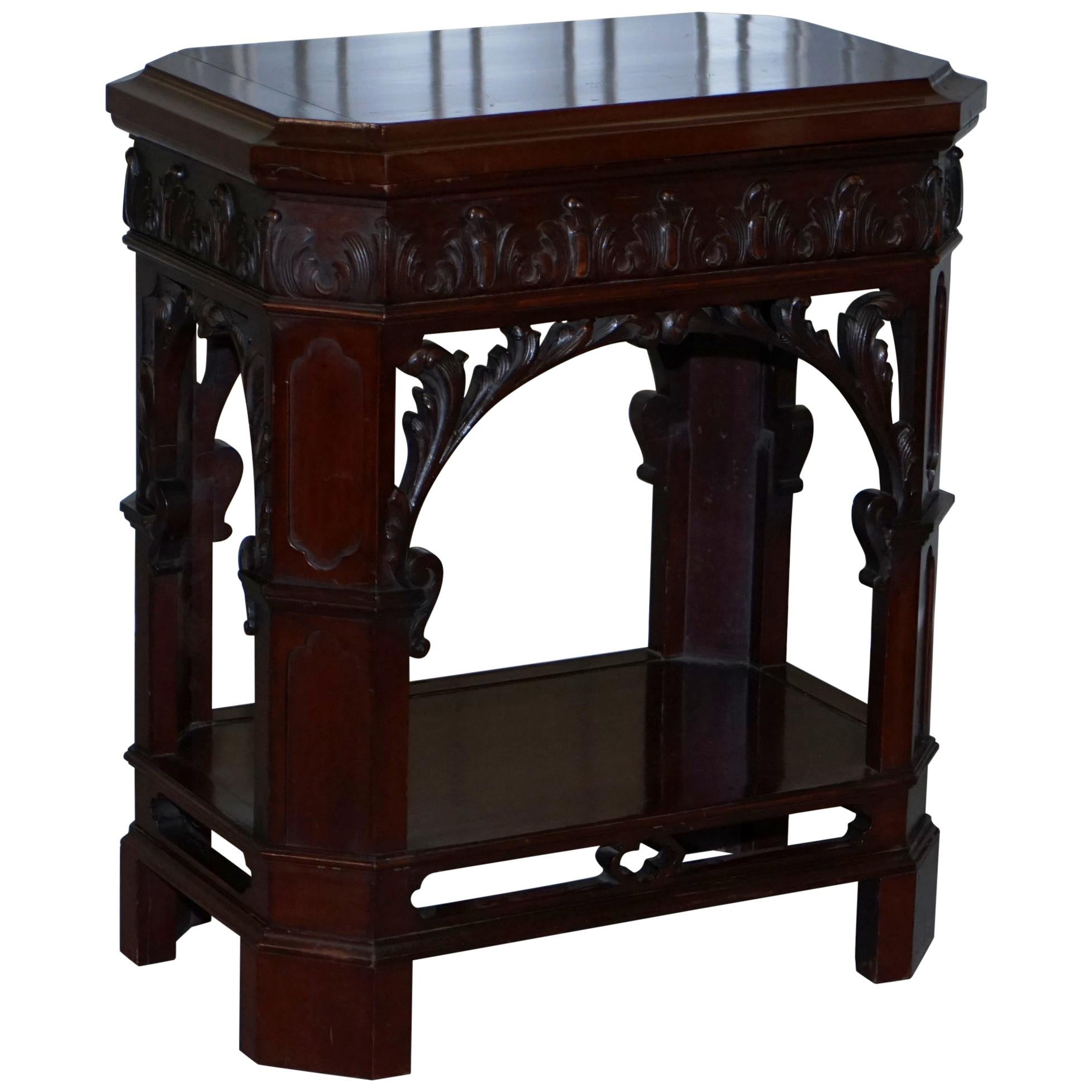 Morison & Co Edinburgh Chippendale circa 1840 Hardwood Revolving Display Stand