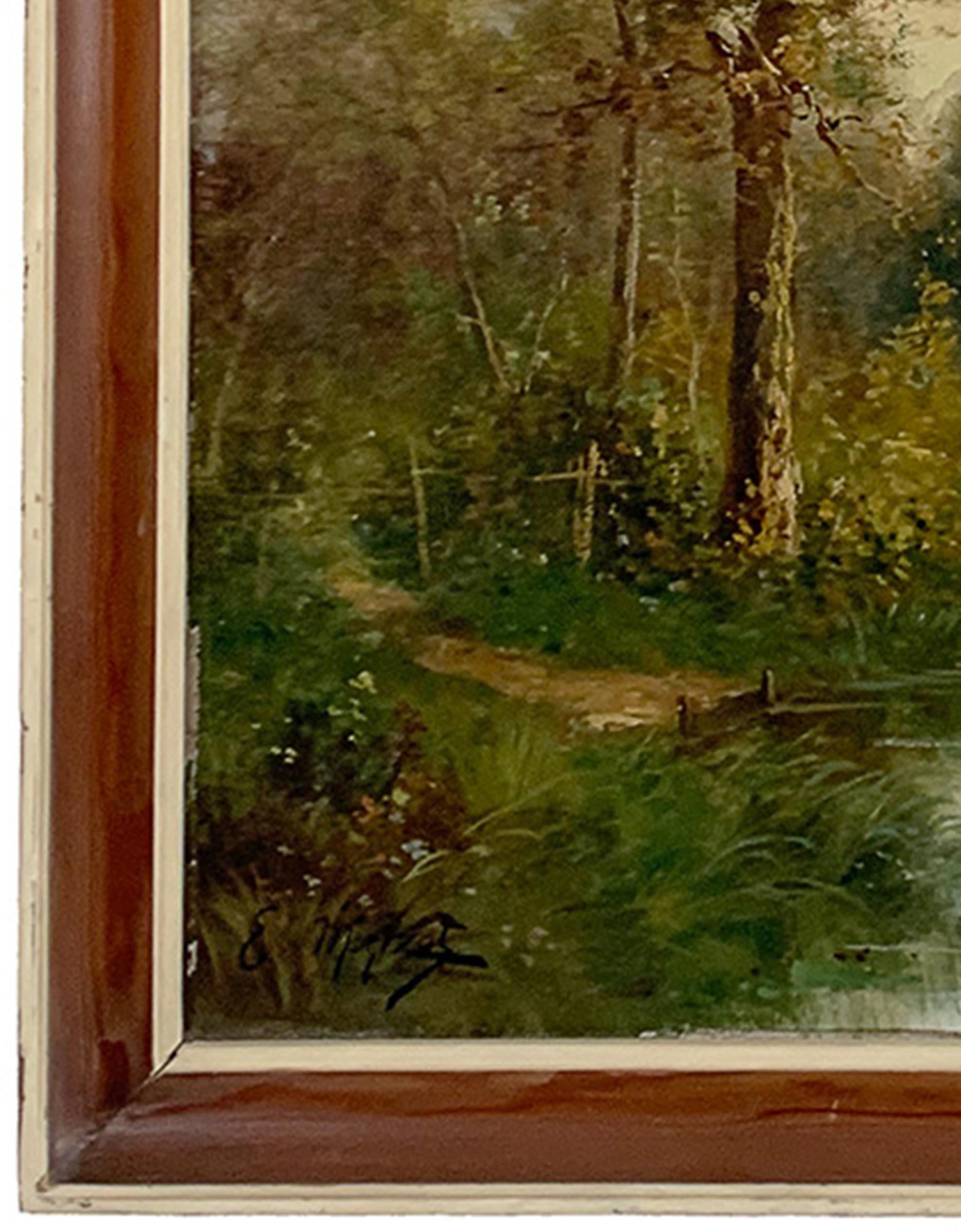 Morisot Edma '1839-1921' „Edge of a Pond“ „Edge of a Pond im Zustand „Gut“ im Angebot in EVREUX, FR