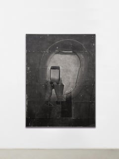 Transfert photographique en noir et blanc sur toile, 2026 - 'Athen' Moritz Berg