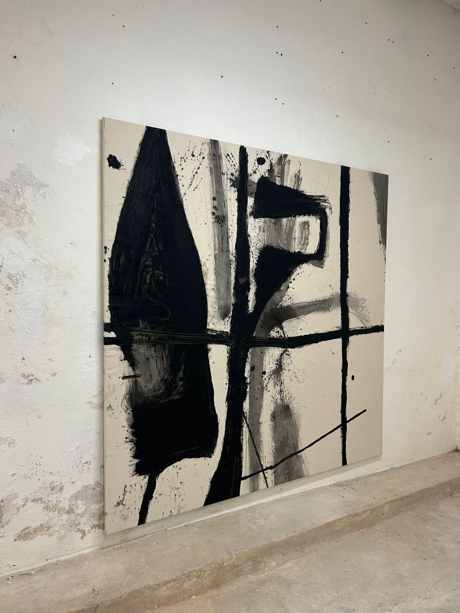 ABSTRACT Painting Black color Contemporary German Artist Moritz Berg 2023 For Sale 5