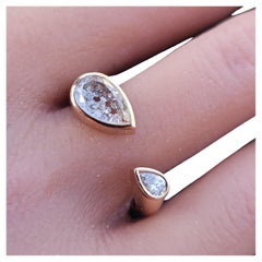 Moritz Glik Diamond Ring Plural Open Diamond Shaker Pear 18k Rose Gold 6950