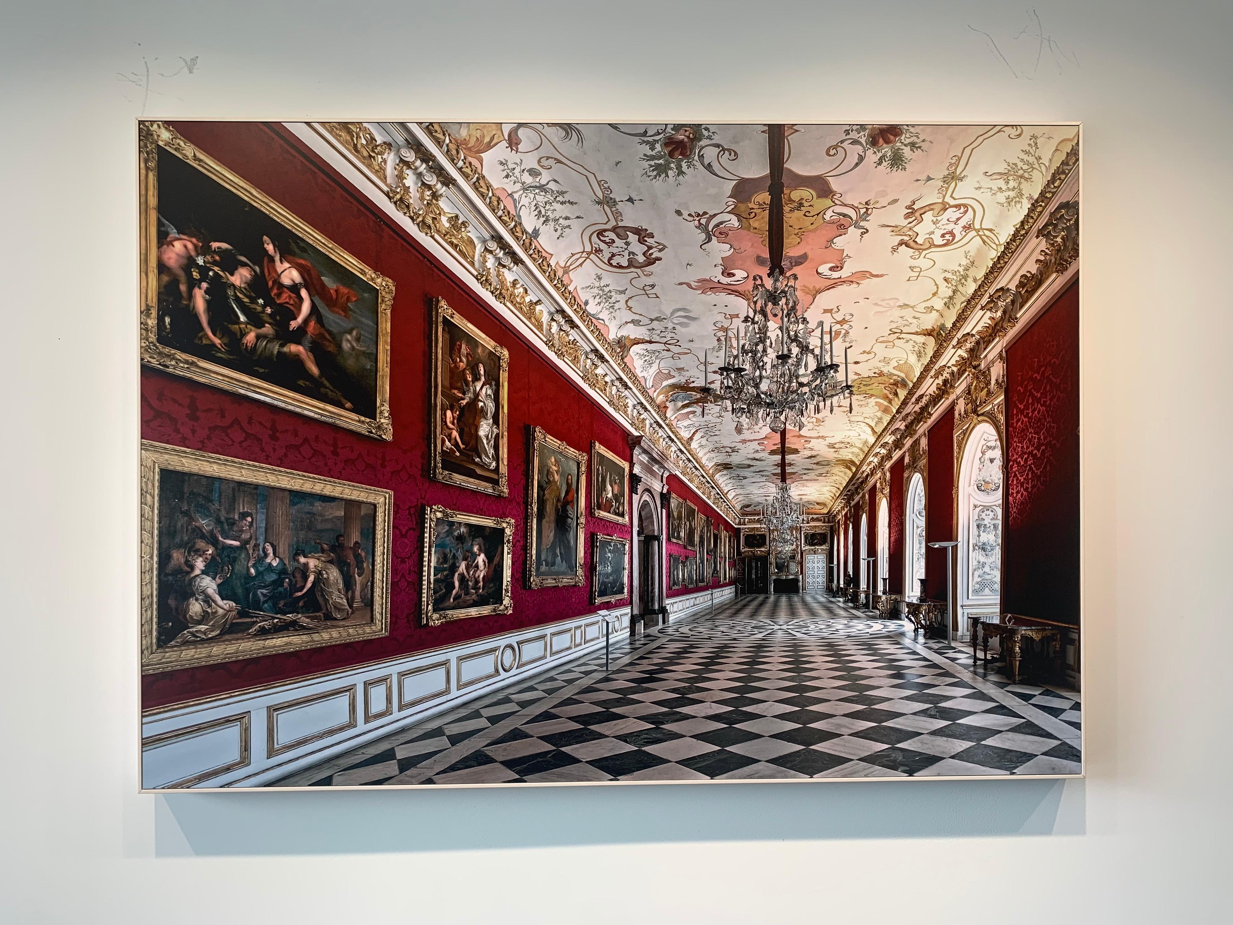 Royal Red by Moritz Hormel contemporary photography of a palace interior For Sale 1