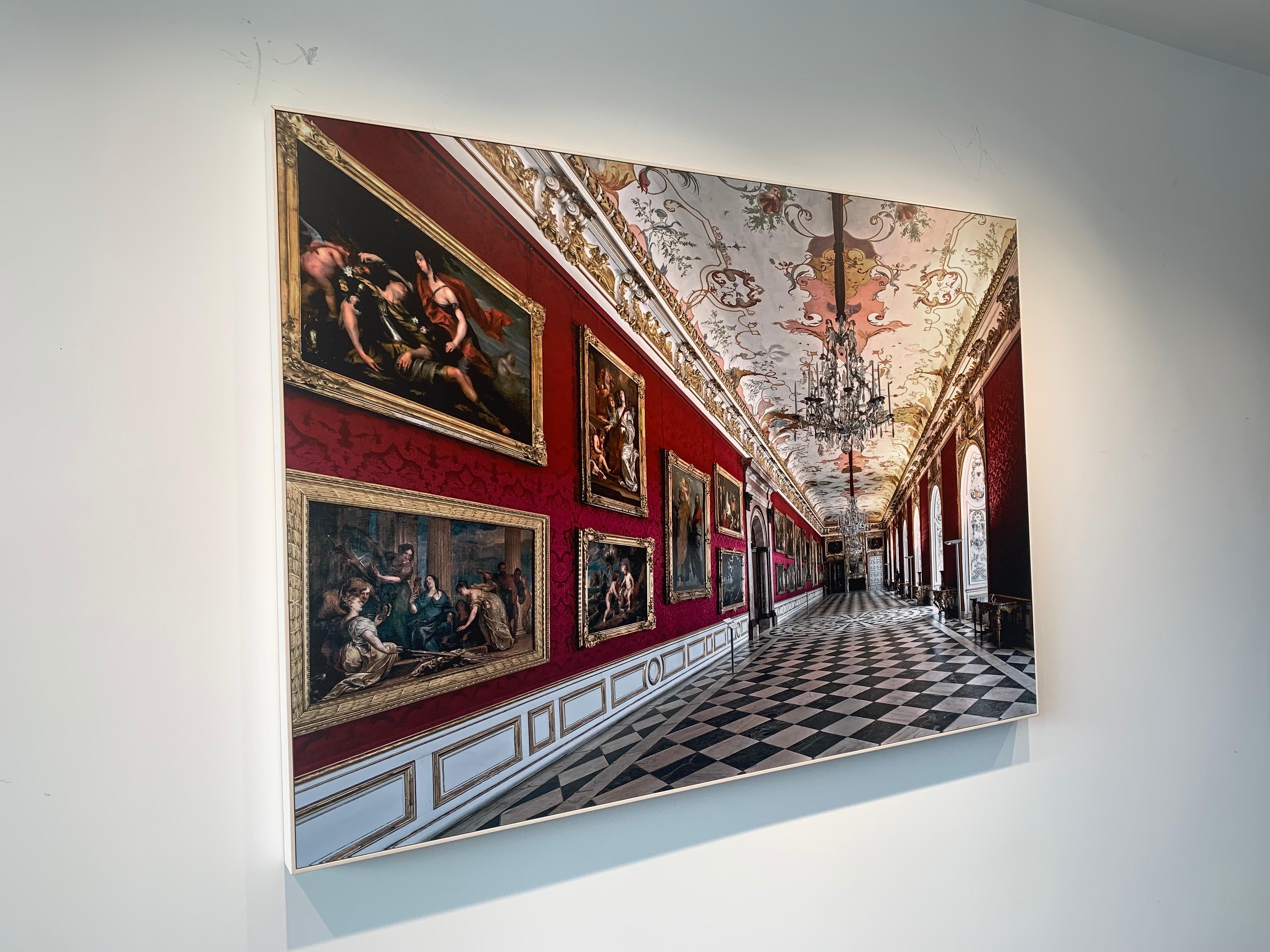 Royal Red by Moritz Hormel contemporary photography of a palace interior For Sale 5