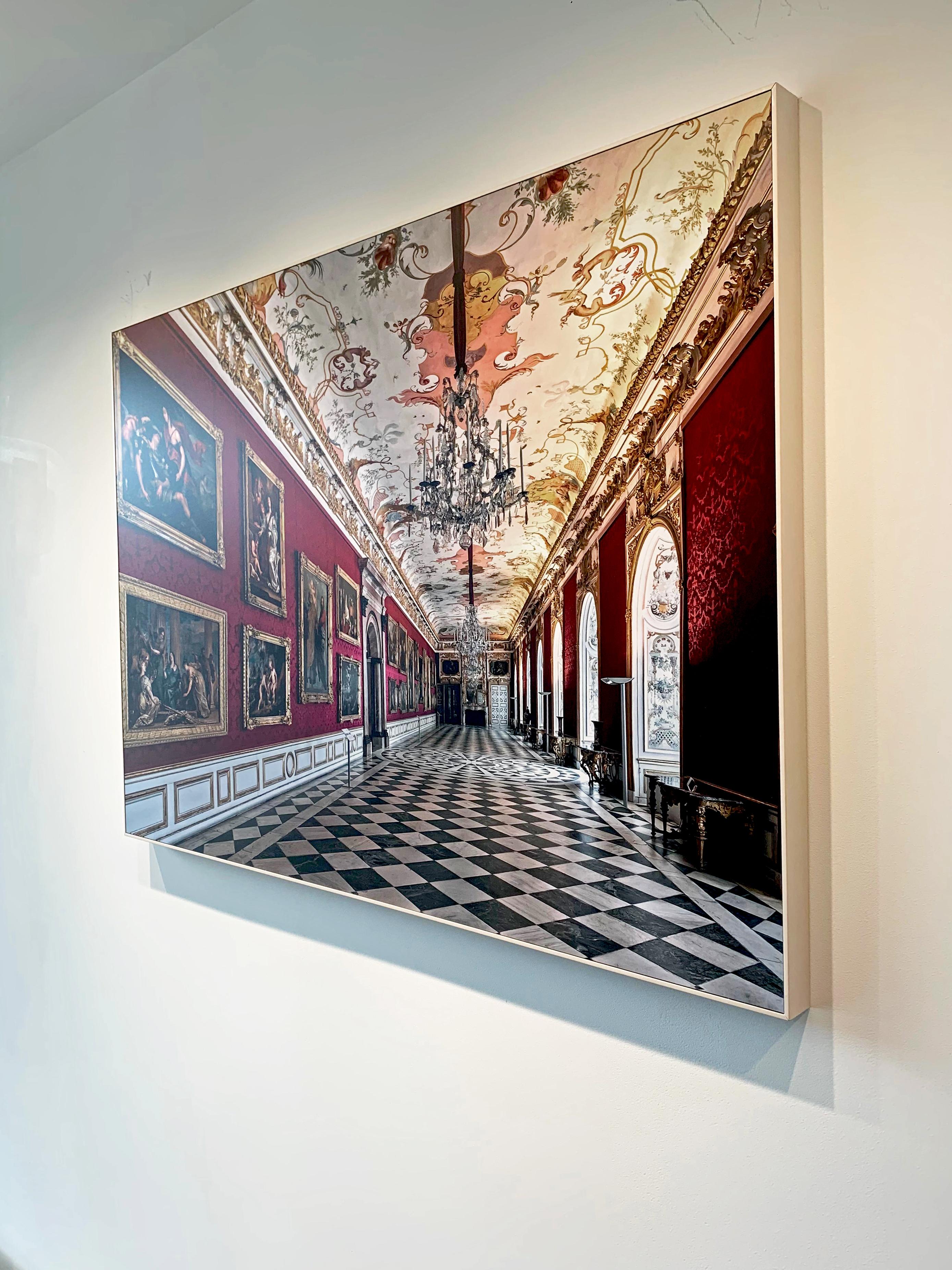 Royal Red by Moritz Hormel contemporary photography of a palace interior For Sale 7