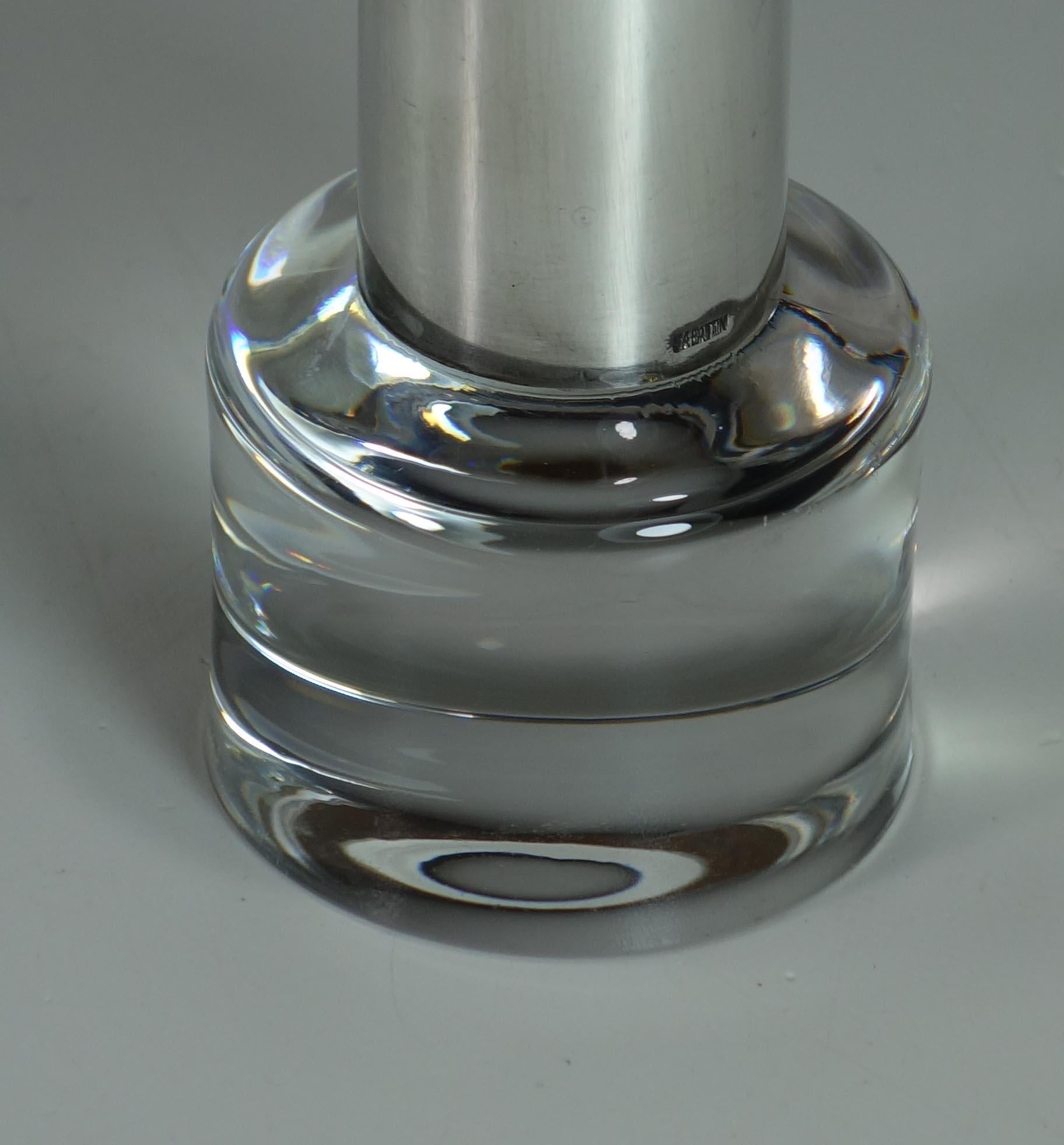Italiano Vaso di design italiano in vetro di Murano placcato in argento di Moritz Lino Sabattini in vendita