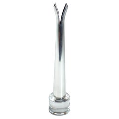 Moritz Lino Sabattini Silver Plated Murano Glass Italian Design Vase
