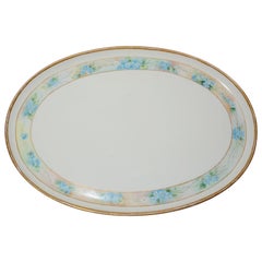 Moritz Zdekauer Hand Painted Oval Porcelain Platter, 1914, Austria Artist Signed