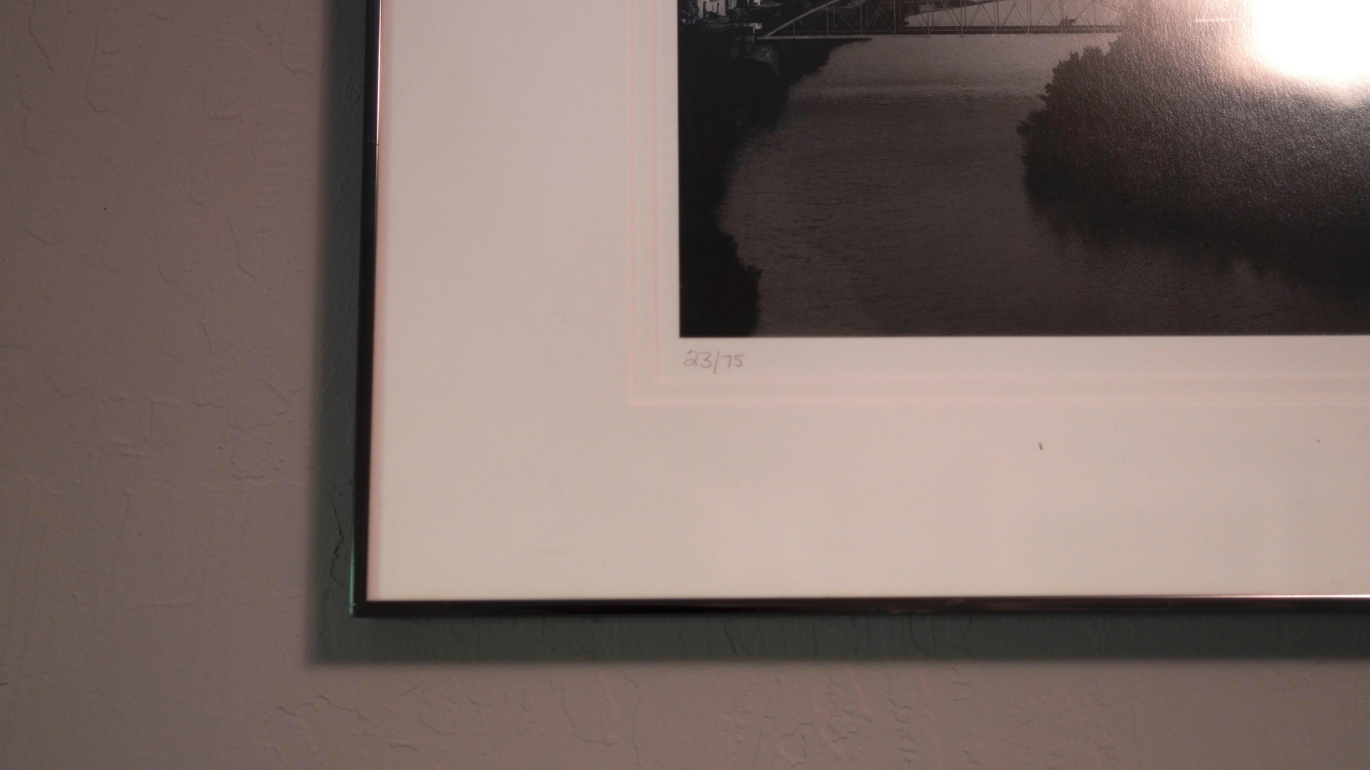 Printed by Morley Baer. Part of the book and print set. No book included. Signed and numbered.
Framed in plexiglass and gun metal grey profile.
