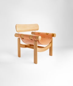 Morlock Armchair by Adriane Escarfullery: Modern Oak & Leather Design