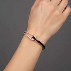 Morning Clip 14K (or 18k upon request) Yellow Gold Diamond Bangle Bracelet
