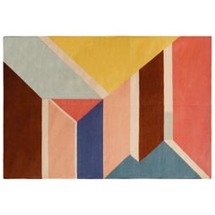 Morgentraum - Design Kelim Teppich Ouwen Mori Wolle Teppich Baumwolle handgewebt warm