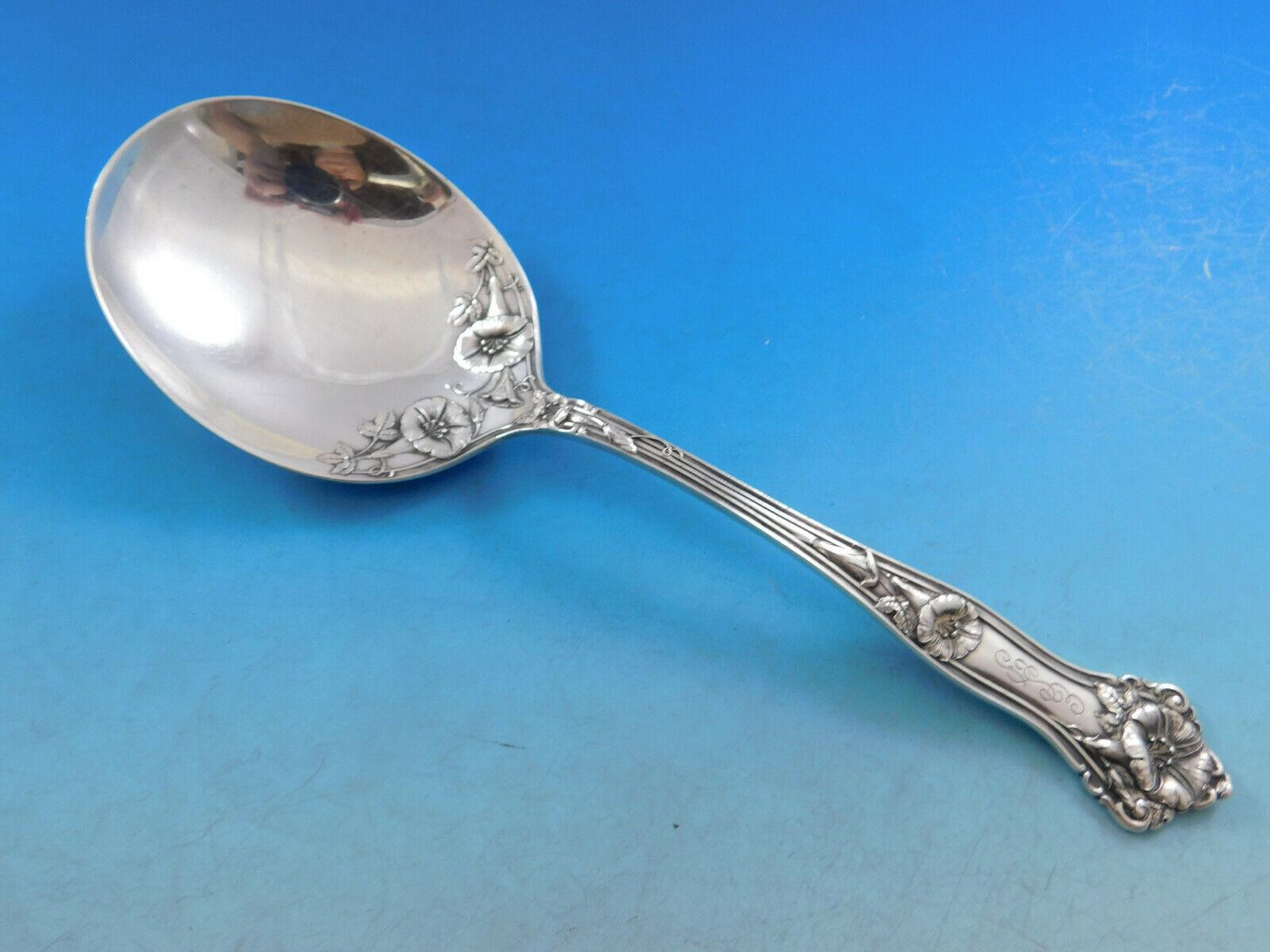 Juego de Cubiertos de Plata de Ley Morning Glory by Alvin para 12 Servicio de Cena de 100 Piezas en venta 4