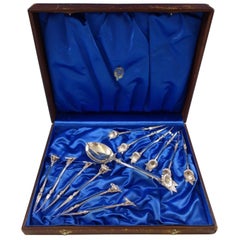 Morning Glory by Gorham Sterling Silver Nut 13-Piece Set in Original Fitted Box