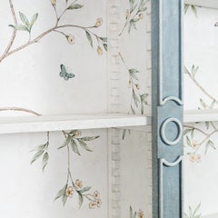 Morning Glory Light Blue with Floral Branch Design Bookcase